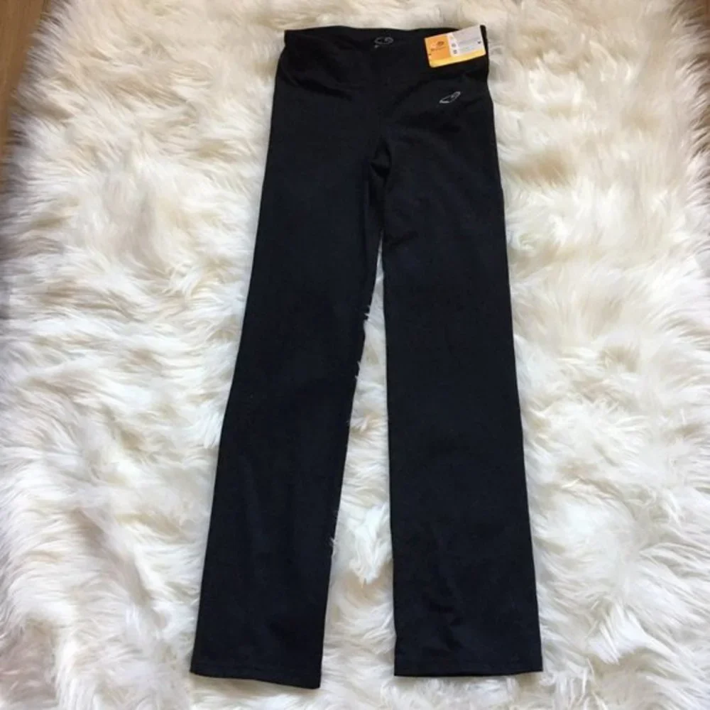 Champion Girls Youth Black Performance Regular Athletic Pant Leggings, Medium